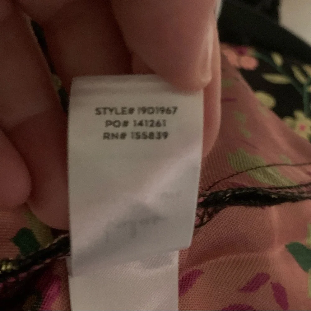 Lulu's Black Strapless Floral Midi Dress with Pink and Green Accents - Picture 7 of 8